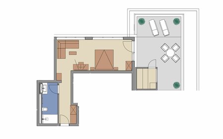 Grundriss Rooftop Suite