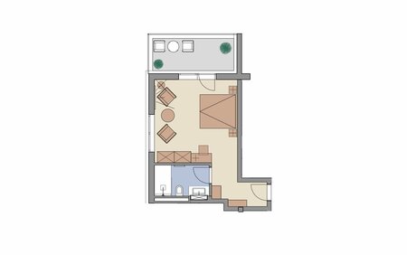 Floor plan of Arthur's double room